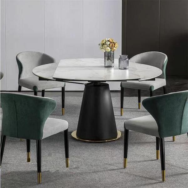 Highly Practical Extendable Dining Room Table Seamless Extendable Round Dining
