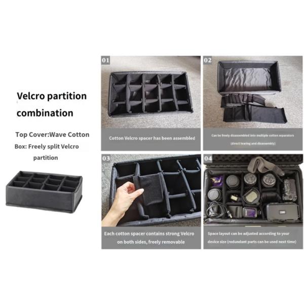 Customizable EM-58 Pull Rod Wheel Case 560x350x230mm IP67 Waterproof