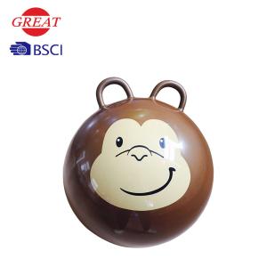 Colorful Decal  Bouncy Ball With Handle For Toddlers , Custom Bouncy Balls