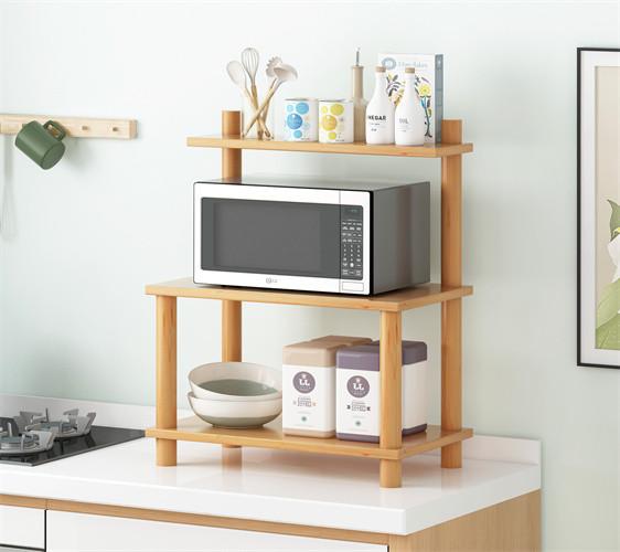 Countertop Assembled Kitchen Microwave Rack Storage Shelves 3 Tier