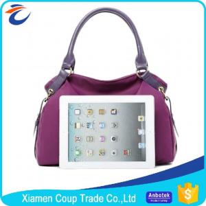 China Elegant Purple Womens Tote Bags / Shoulder Messenger Bag Customized Logo on sale