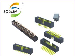 Quality AU PA6T PCB DIP Box Header Rectangular Insulation Resistance for sale