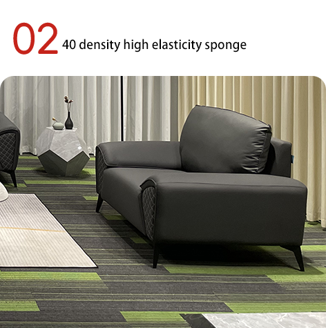 New sofa for commercial reception, new cat scratch leather office space, high-end reception sofa for guests
