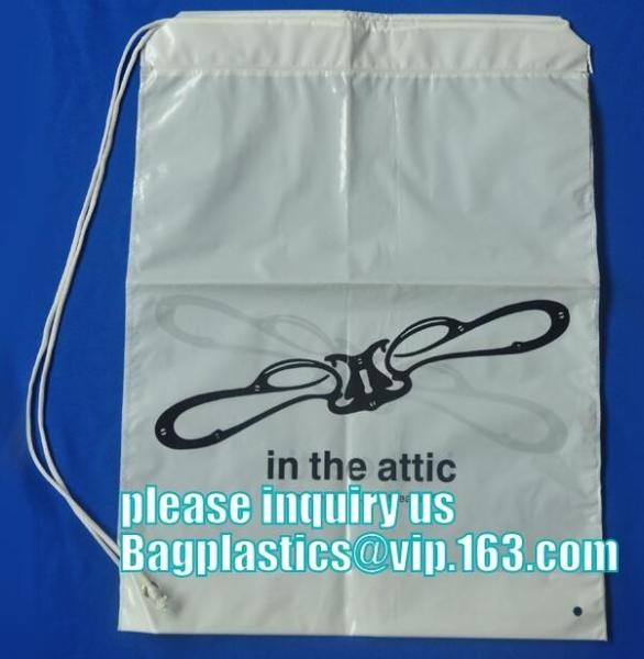 Buy biodegradable Customized Laundry Drawstring Poly Bag Plastic Laundry Bag For Hotel With Own Logo,Poly Plastic Drawstring at wholesale prices