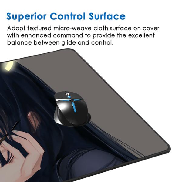 800x300x3mm Art Sexy Girl Pattern Gaming Mouse Pad with Edge Locking and CE Approved