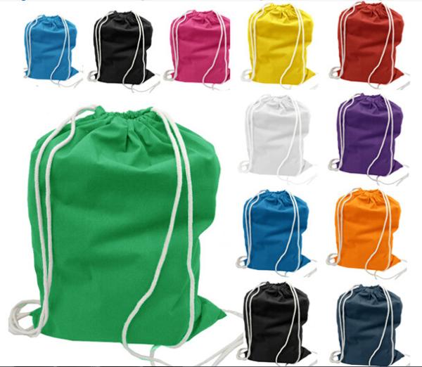 RPET Polyester Drawstring Backpack , Silkscreen Rotogravure Drawstring Polyester