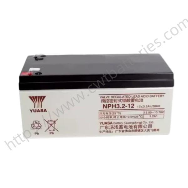YUASA NPH3.2-12 Valve Regulated Lead Acid Battery 12V 3.2Ah Rechargeable UPS Battery Replacement Accessories