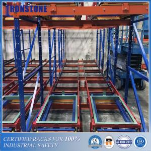 China Warehouse Push Back Pallet Racking System For Flexible Storage on sale