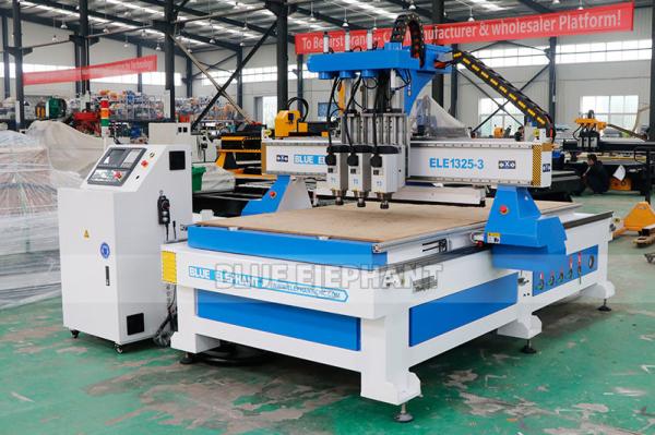 Buy 1325 Three Processes Multi Head CNC Router Machinery with HQD Air Cooling Spindle at wholesale prices