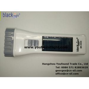 Quality BN-404S Emergency Lighter Solar Rechargeable Torchlight LED Flashlight for sale