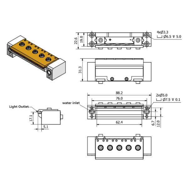 60 Watt DPSS Laser Diode Easy Integration Scalable Power Up To Kilowatts