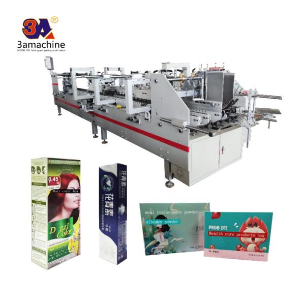Buy PLC Controlled 3A Carton Folder Pasting Gluing Machine for Automatic Box Production at wholesale prices