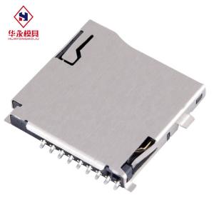 Push-Push Type Transflash 9pin Micro Sd Socket Connector