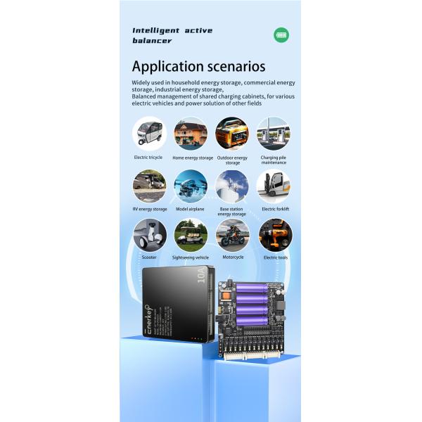 Enerkey 10a Battery Cell Balancer 24s Smart Lithium Equalizer For Power Storage System