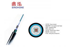 Quality Central Tube Ribbon Fiber Optic Cable , Outdoor Multimode Fiber Optic Cable for sale