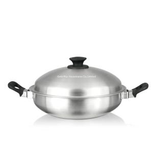 Quality 36cm External Diameter 304# Stainless Steel Woks With Two Handle for sale