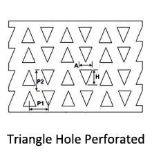 triangle hole perforated Triangle Hole Perforated Metal With for Sound Protection and Noise Reduction