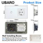 Type 146 Tempered Glass Panel Switch And Socket Outlet With LED Indicator