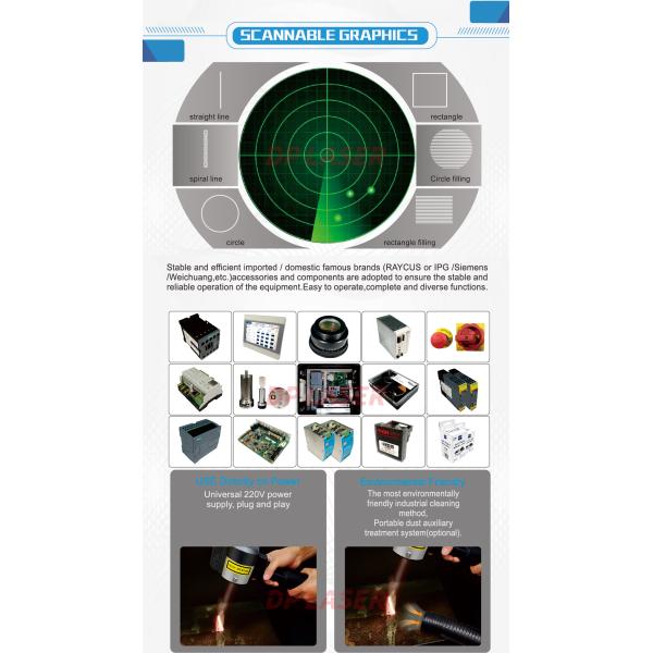 200W Laser Rust Removal Pulse Handheld Fiber Laser Cleaning Machine