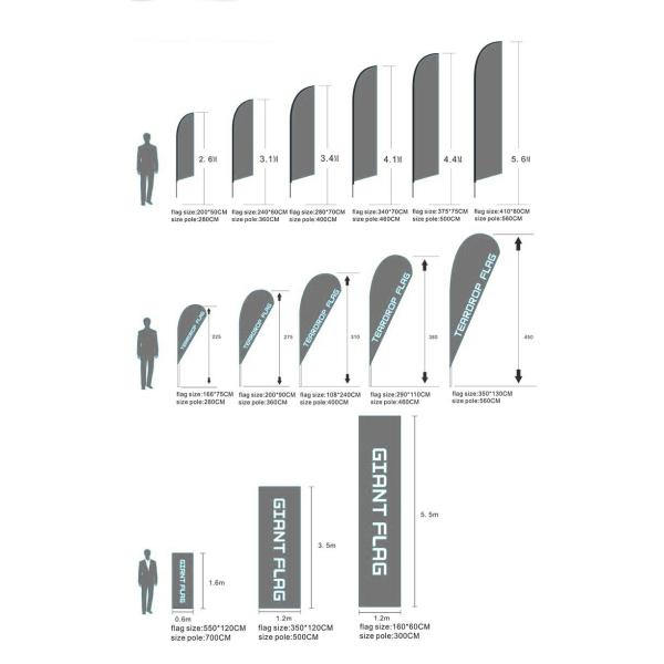 outdoor flying polyester double sided Advertising beach flag Marketing custom Feather banner