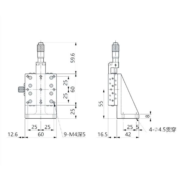 Multifunctional Z Axis Vertical Manual Lab Jack For Lifting