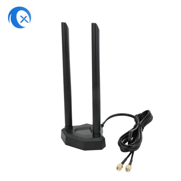 2.4 / 5.8g Dual Band 5dBi Magnetic Mount WiFi Extender Antenna For PC PCI Card
