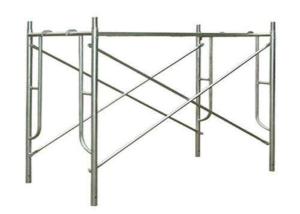 Quality High Strength Walk Through Scaffold Frames Painted Steel Frame Scaffolding for sale