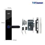 Tuya App Front Door Smart Lock With Handle Fingerprint IC Card Password Access