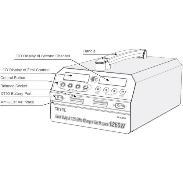 ISO9001 1260W Lipo 240V 12S Lithium Battery Charger