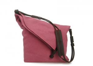 Quality Pure Red Canvas Bag Folded Design Vintage Canvas Messenger Bag for sale