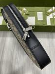 Synthetic Canvas Flat Briefcase Leather Shoulder Bag With Detachable Strap