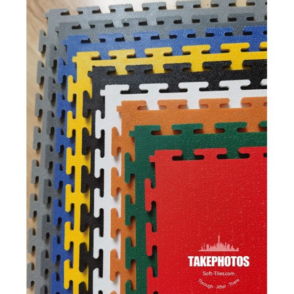 Coin Pattern PVC Square Interlocking Foam Mats Slip Resistant For Warehouse