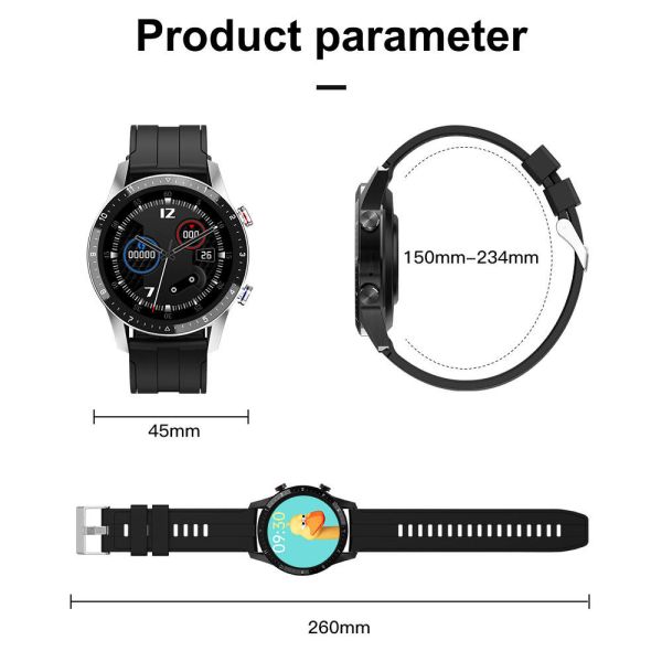 Music Play Round Smartwatch BT Phone Call DIY Watchface For Man