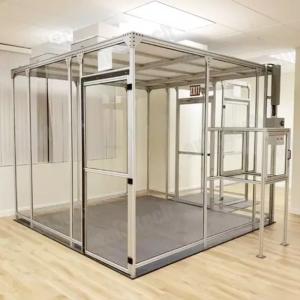 Modular Clean Room With Ceiling Ffu Air Condition Filtration System For Unidirectional Airflow System Dust Free Working