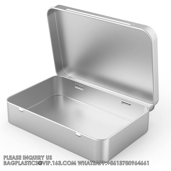 Tin Box Containers 3.7 X 2.4 X 0.8 Inch Metal Tins Storage Box, For Home Storage, Outdoor Active Storage