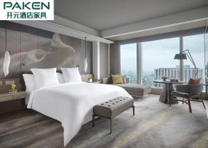 China Four Season Hotel Five Star Standard Leisure Bedroom Furniture None Headboard Design Gray Style on sale