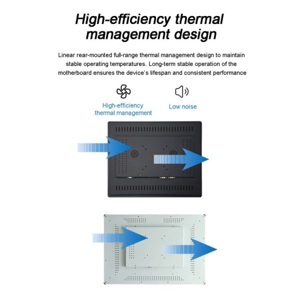 Embedded Linux IP65 Waterproof 27 Inch I3 I5 I7 Rs232 Fanless All in One Smart Factory Capacitive Touch Panel PCs