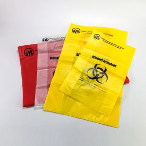 Quality HDPE Biohazard Disposable Autoclave Bag , Yellow Medical Waste Disposal Bags for sale