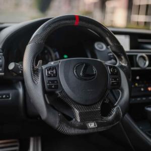 China Double Stitching Customized Steering Wheel Lexus Series Modification Smooth Grip Pattern on sale