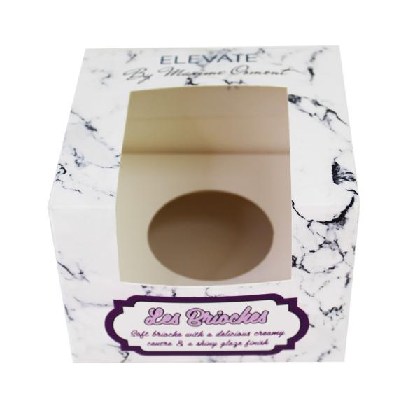 Buy Foodgrade Custom Cake Boxes With Window Printed Biodegradable at wholesale prices