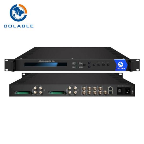 Buy Satellite Descrambler Integrated Receiver Decoder DVB S2 To IP 4 Tuner Inputs at wholesale prices
