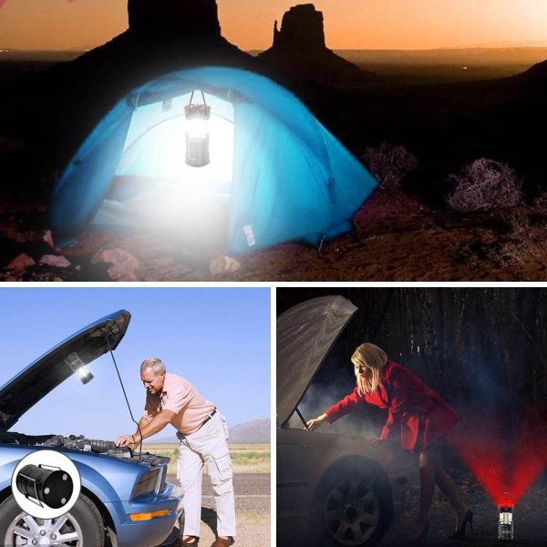 High Brightness Solar Emergency Lights Portable Solar Camping Lantern With Usb 12.5*8.5cm