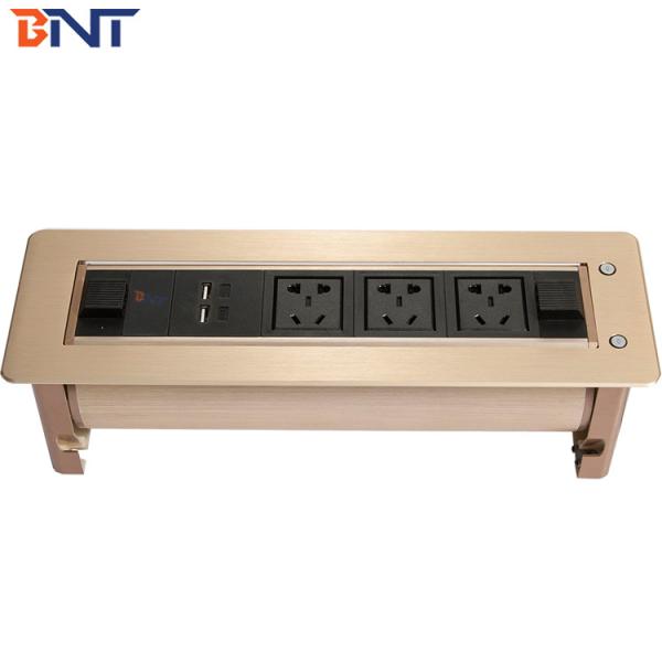 Buy BNT auto electrical multiple plugs sockets flipping electric socket with USB for conference room table at wholesale prices