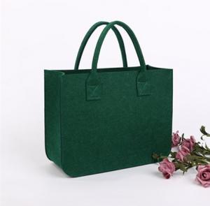 Quality 2021Eco-Friendly ladies felt shopping bag women handbag  tote bag leisure felt fabric bag promotional custom logo for sale