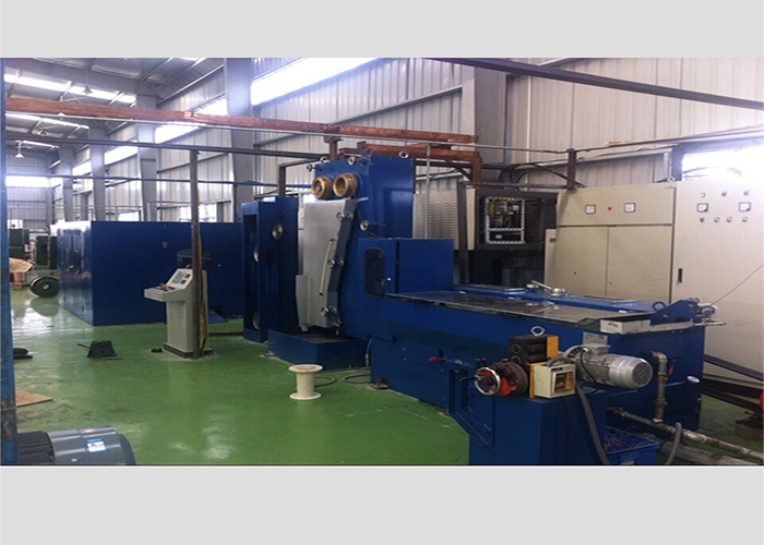 PID Synchronous Spooler Straight Line Cable Drawing Machine With Continuous Annealing