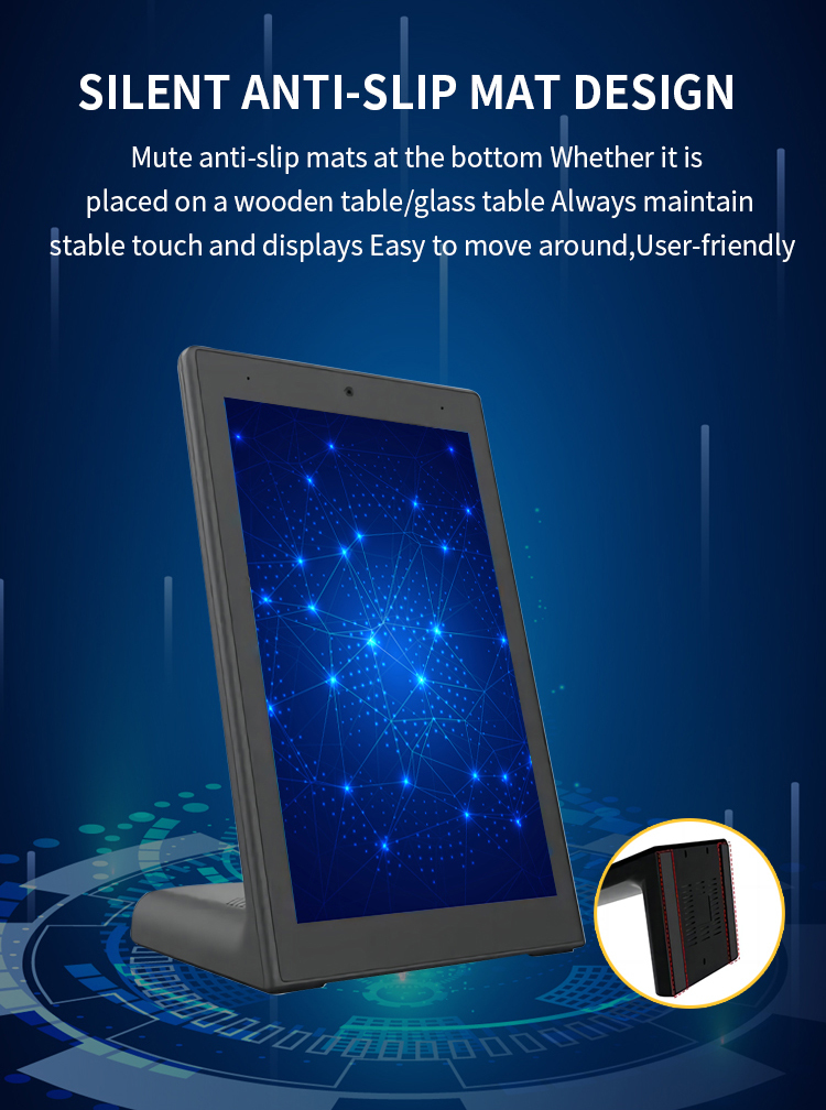 8inch L type business self-service kiosk android tablet pc Capacitive touch scree POE power WIFI NFC for Restaurant ordering POS tablet