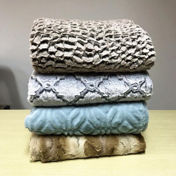Buy Custom Printed Sherpa Fake Fur Bedding Blanket , Brush Pv Fleece Blanket 200*220CM at wholesale prices