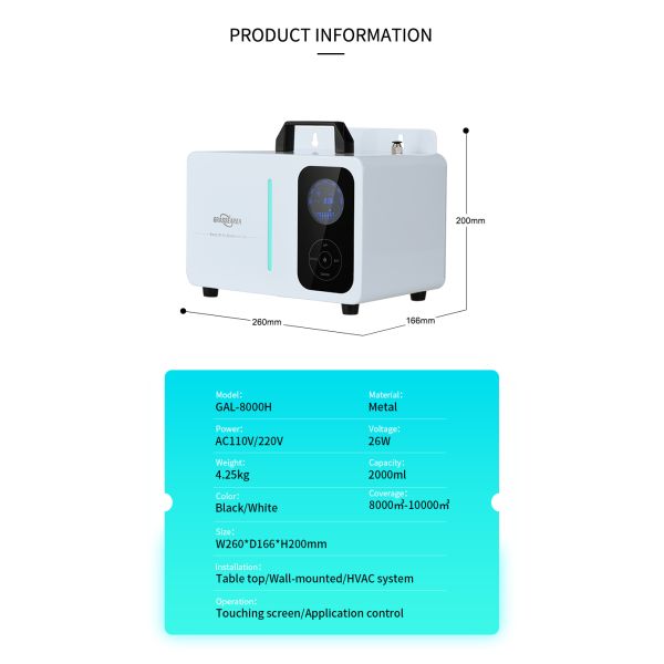 Fragrance Oil Scent Diffuser Machine 110v-220v Connect HVAC System For Hotel Lobby