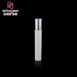 Quality 2020 new products white color empty cosmetic plastic roller ball bottle with steel ball for sale