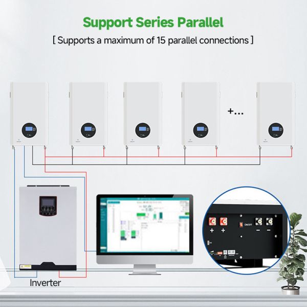 51.2V Solar Lifepo4 Lithium Ion Battery With Smart BMS For Home And All-in-one Design